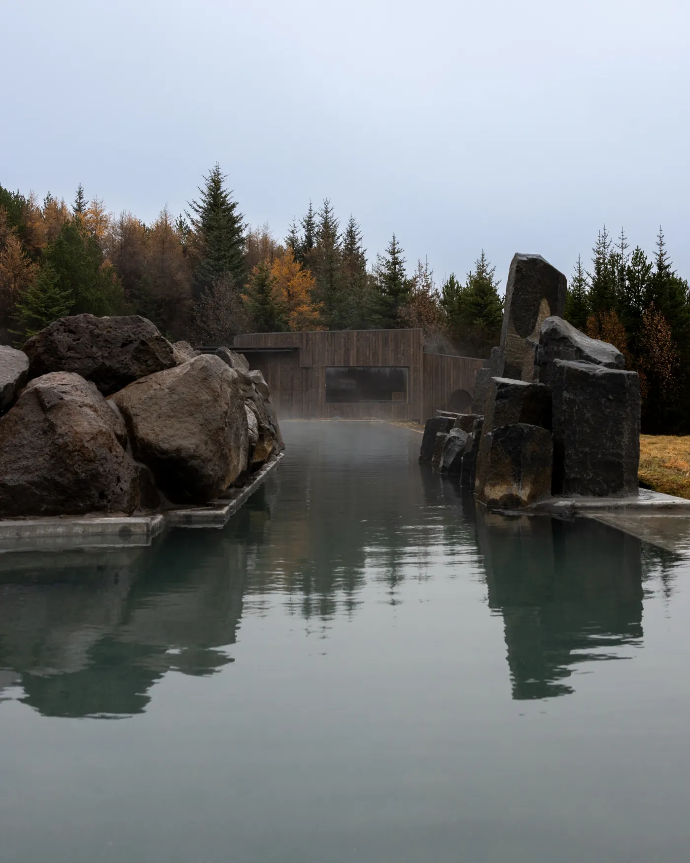 Easing into a geothermal lagoon on the first day